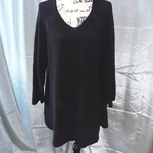 Tunic waffle sweater